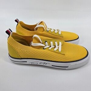 Tommy Hilfiger Women's Yellow TWGESSiE Knit Slip‎ On Sneakers Shoes 10M